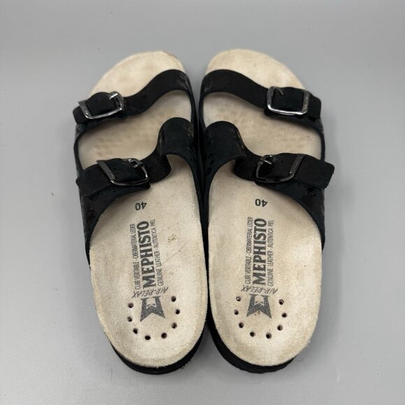 Mephisto Harmony Women's Size 10 US Black Leather Sandals - Picture 6 of 7